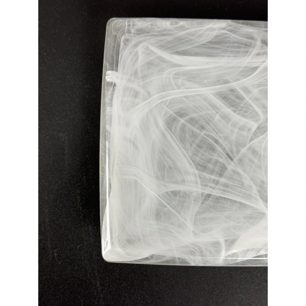 White‎ Swirl Glass Plate by PartiLites Indulgences